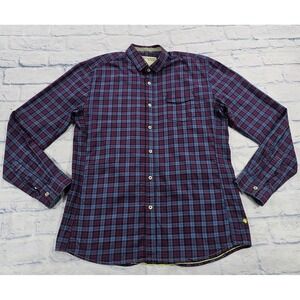 Descendant of Thieves Button Shirt Mens M Purple Plaid Limited Edition 1/200